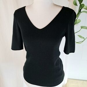 Talbots Black V-Neck Sweater
